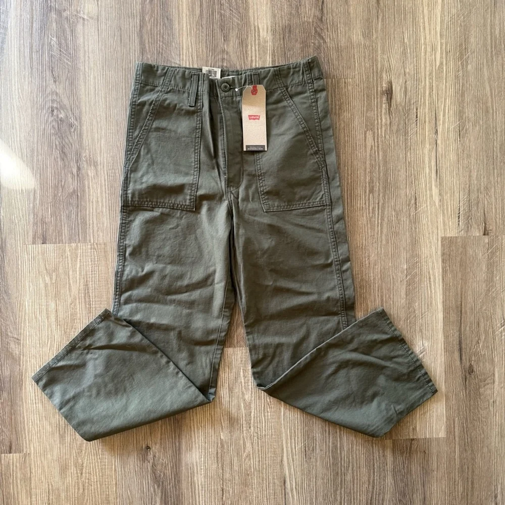 Levi's Ribcage Utility Wide Leg 30 x 29 NWT Green - Picture 4 of 7
